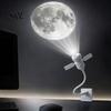 Unique Gift for Friends Star Projector Night Light, USB Space Moon Lamp Car Adjustable Scene Lighting Bedroom, Creative Live Stream Background