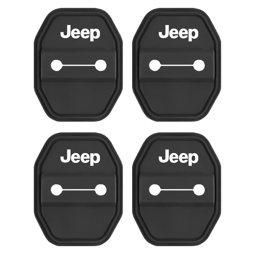 2/4Pcs Car Door Lock Covers Decorative Accessories For Jeep Grand Cherokee Wrangler JK Gladiator Compass Renegade Patriot Libert