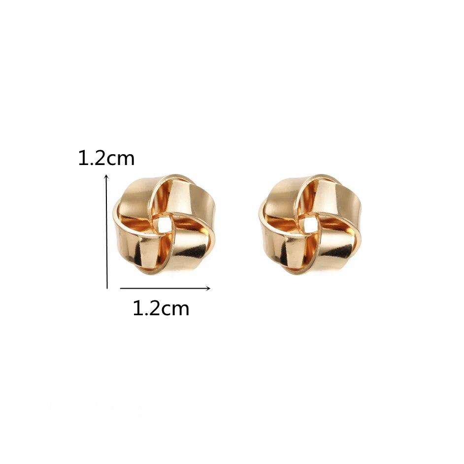 Новые модные массивные металлические геометрические серьги-подвески для женщин, крутые серьги золотого цвета в стиле панк, круглые витые висячие украшения для ушей