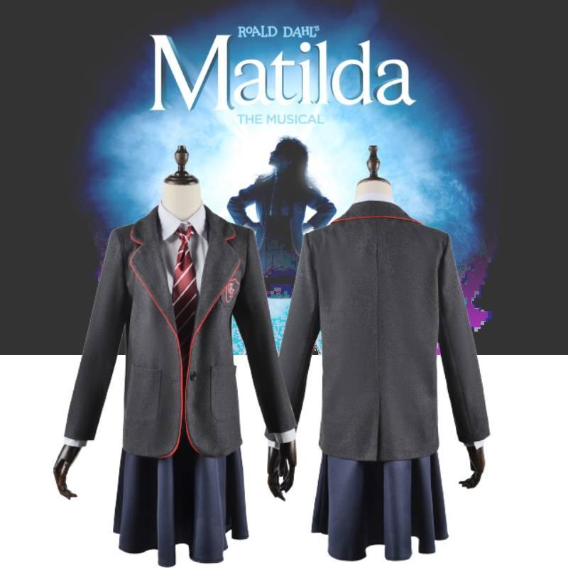 Костюм для косплея Матильды Взрослые/детские размеры Серая школьная форма