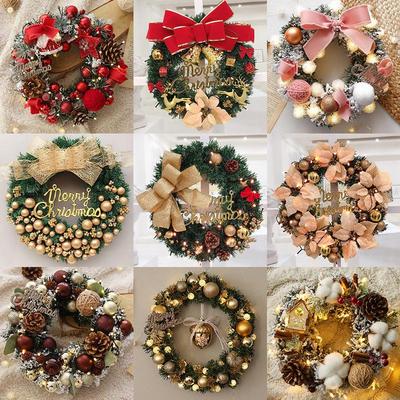 New Christmas Wreath Garland for Window, Door, and Venue Decorations