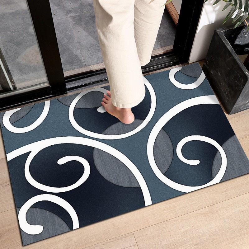 European Crystal Velvet Absorbent Floor Mat for Entrance, Bathroom, Bedroom, or Living Room - Washable.