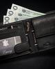 Men's horizontal wallet with zipper compartment, genuine leather, RFID Stop - Rovicky