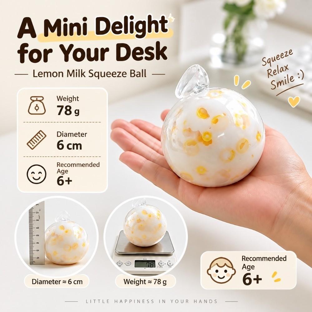 Soft Texture Squeeze Ball Slow Rising Fidget Toy Durable Stress Relief Toy Stress Relief