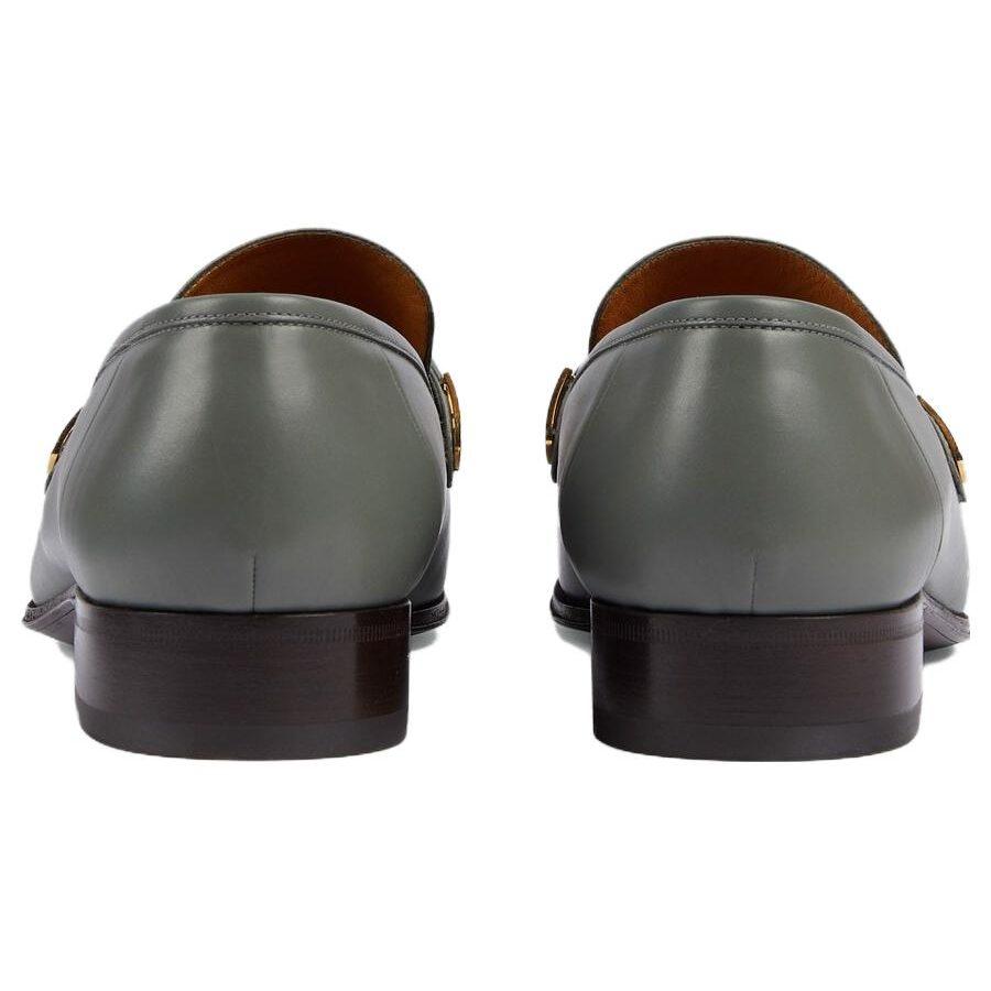 GUCCI Leather Men's Casual Shoes Men's Gray 714680 06F00 1547