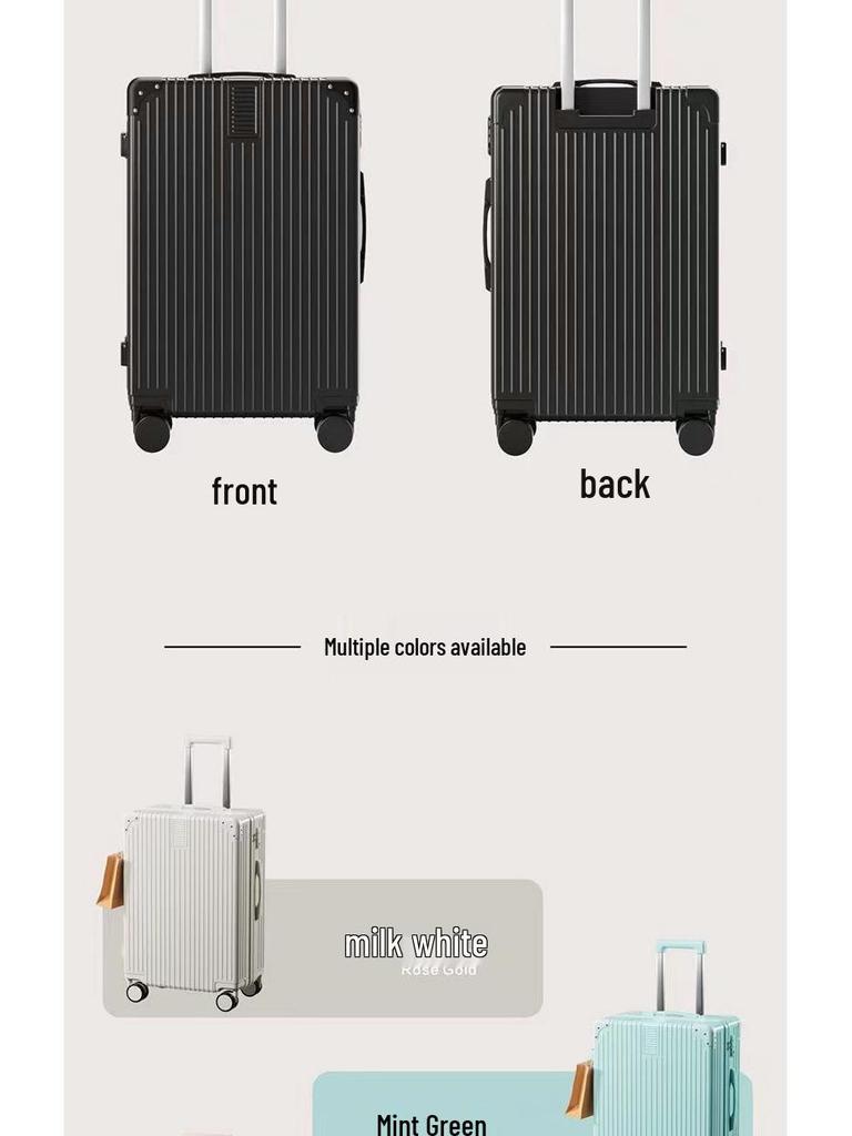 Ретро чемодан на колесиках с универсальными колесами и кодовым замком - Прочный, большой вместимости для женщин, мужчин, студентов