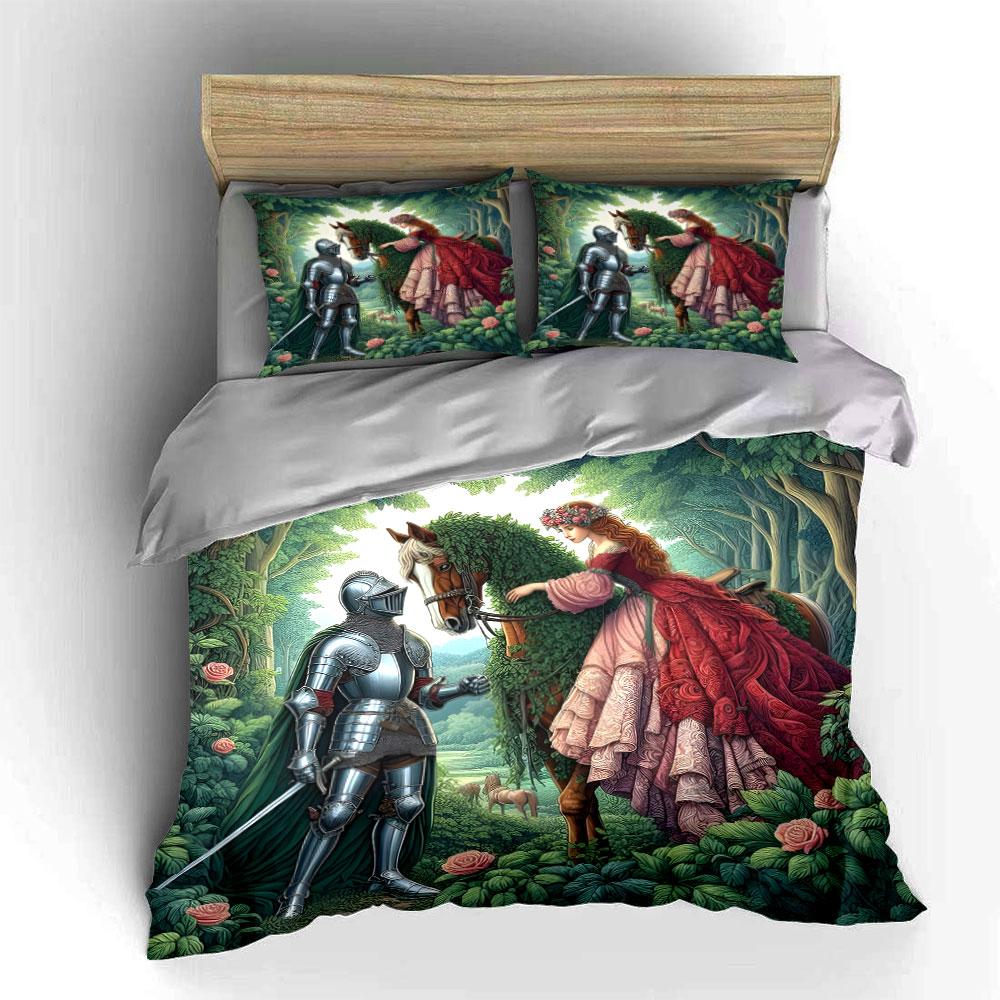 "Enchanted forest romance blooms." Bedding sets Duvet covers Pillowcases(1* Duvet Cover 2* Pillowcases without duvet insert)