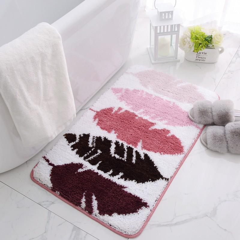 Absorbent Bathroom Mat Non-Slip Door Entryway Shower Toilet Modern Minimalist Floor Rug 40x60cm To 60x9