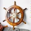 Nautical Wooden Ship Wheel - 30.48 Cm, Brown, Decorative Hanging Wall Decor