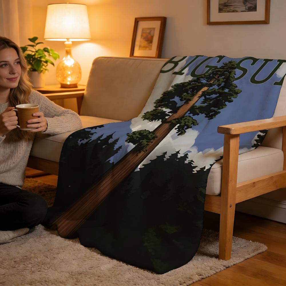 Throw High-Density Short Plush Blanket For Sofa Nap Air-Conditioned Room Soft Skin-Friendly Big Sur