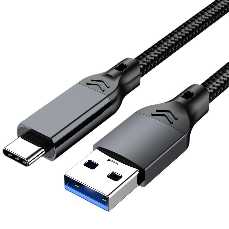 Кабель USB3.2 Type A на USB C Gen2 10 Гбит/с для передачи данных SSD Жесткий диск NVMe 3A 60 Вт Быстрая зарядка для iPhone 15 16 Samsung
