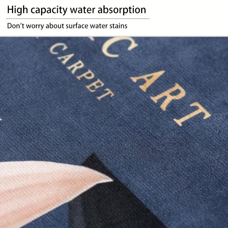 1 шт. Нескользящий, водонепроницаемый, маслостойкий и грязеотталкивающий напольный коврик для стирки — машинная стирка и водопоглощение