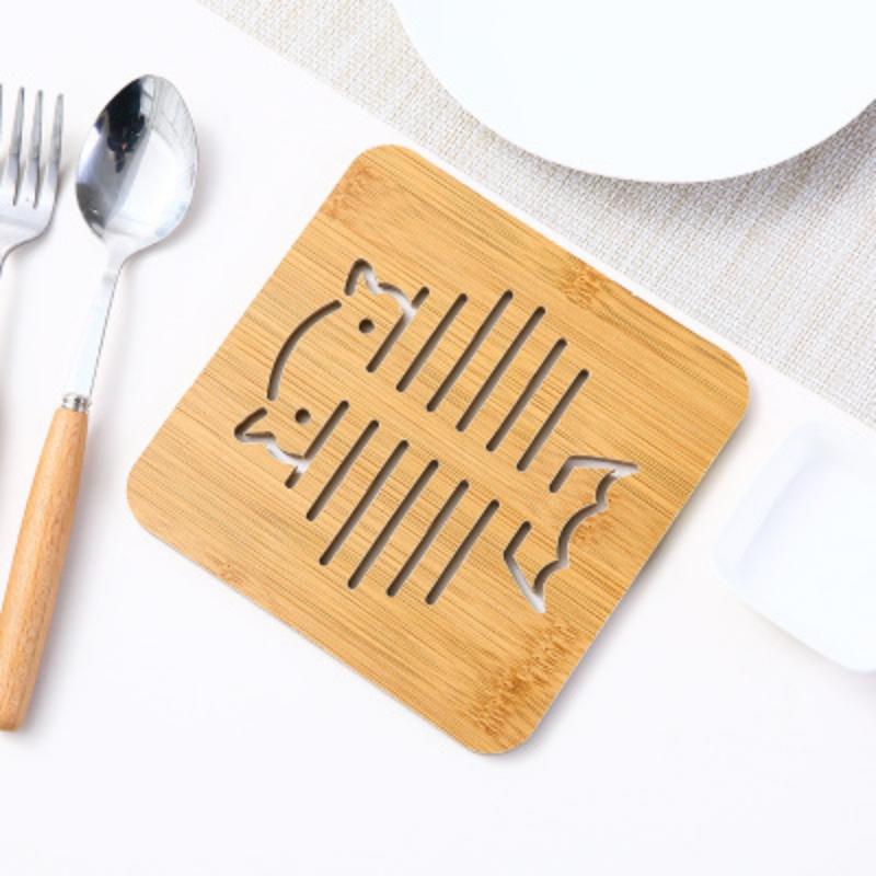 Настольный коврик Деревянный мультипликационный теплоизоляционный коврик Настольный коврик Нескользящий коврик для сковороды Коврик Коврик Коврик для чашки