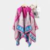 Winter Women Men Scarf Layers Poncho Hooded Retro Print Wraps Shawl Scarve Capa Para Mujer Pashmina Cloak New Unisex Christmas