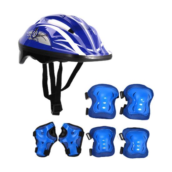 1 комплект, дышащее детское защитное снаряжение, яркий цвет, модный детский велосипедный шлем, защита наколенников и локтей, защита для занятий спортом на открытом воздухе