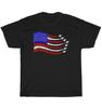 American Patriotic Fighter Jets USA Flag Waving 4th of July T-Shirt Unisex Gift