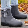 Snow Boots Women's Piled Thickened Cotton Boots Heightened Platform Cotton Shoes Large Size Winter Polyurethane Women's Boots