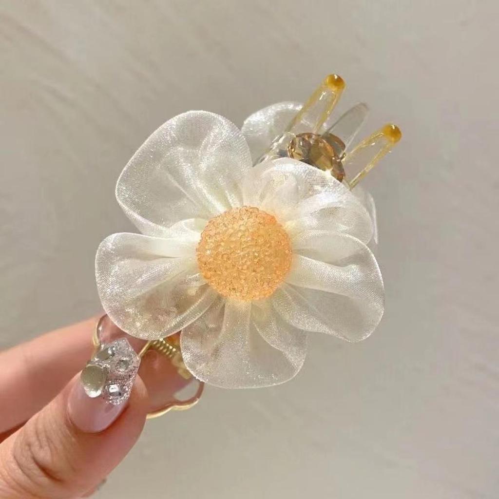 Заколка для волос в виде подсолнуха в корейском стиле - большая акриловая летняя заколка с цветочным узором