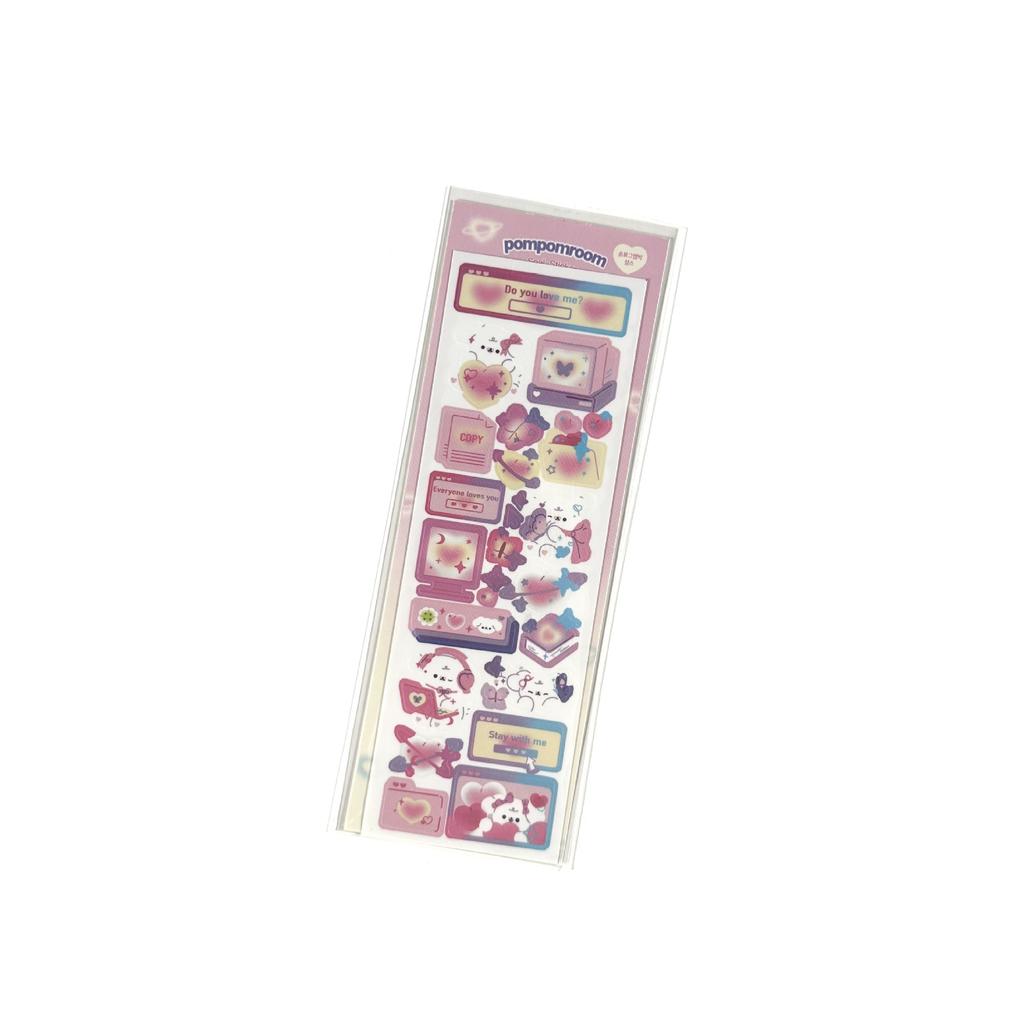 Korean Popular Laser Cute Cartoon Stickers Ins Korean System Goo Goo Book Handbook Diy Decorative Stickers Stickers