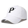 Letter P Embroidery Baseball Cap Adjustable Sun Protection Gifts Breathable