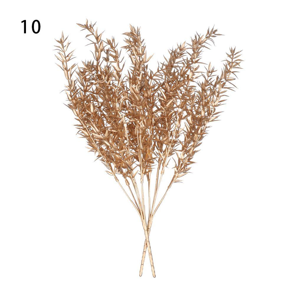 Plant Christmas Ornament Artificial Plant Gold Silver Simulation Leaf Christmas Artificial Flower