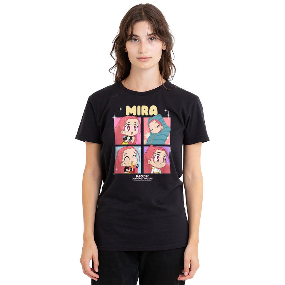 K-Pop Demon Hunters Womens/Ladies Huntrix Mira Chibi Group Regular T-Shirt