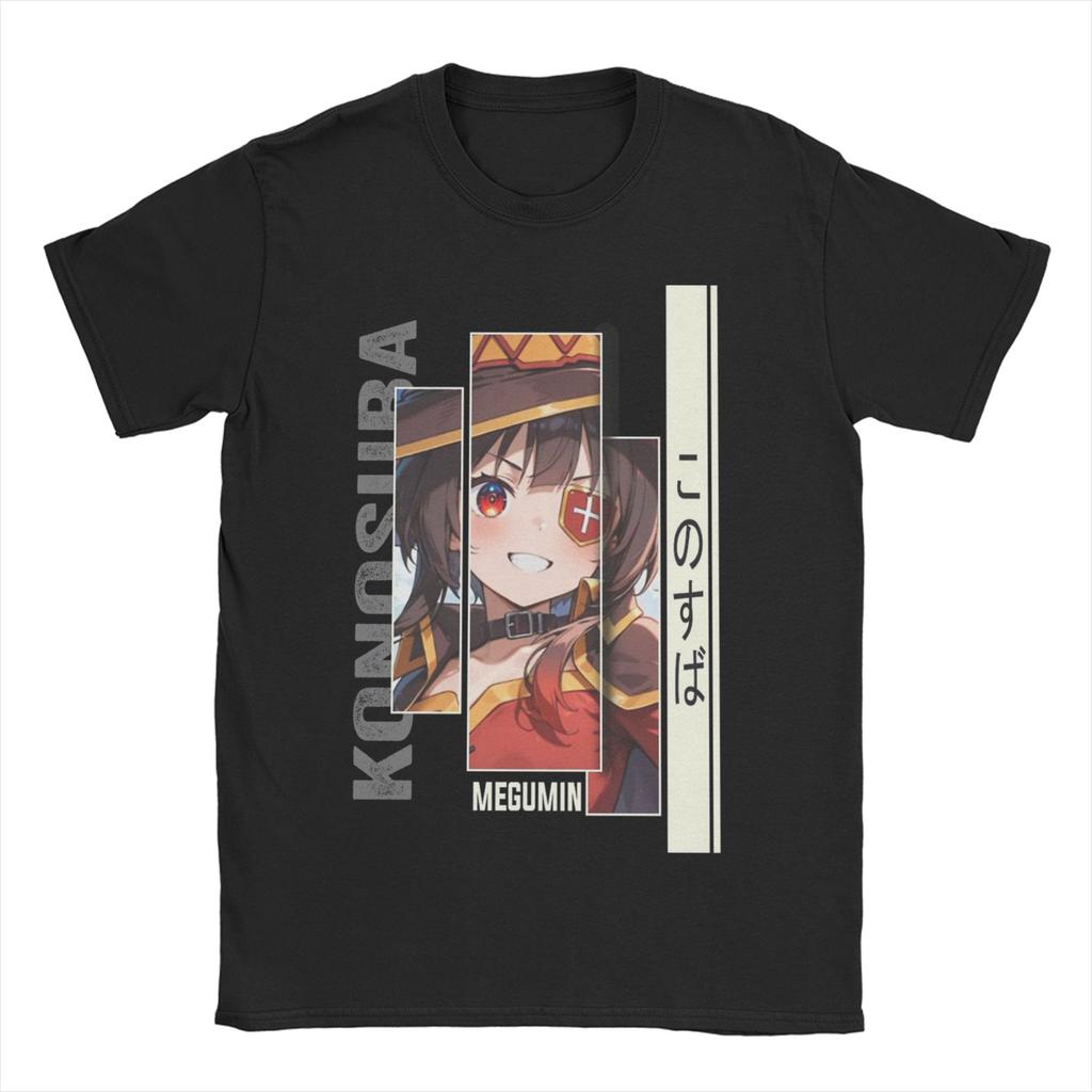 Unisex WOMEN TShirt Megumin KonoSuba Cool 100 Cotton Tees Short Sleeve T Shirt Crewneck Clothes Gift Idea