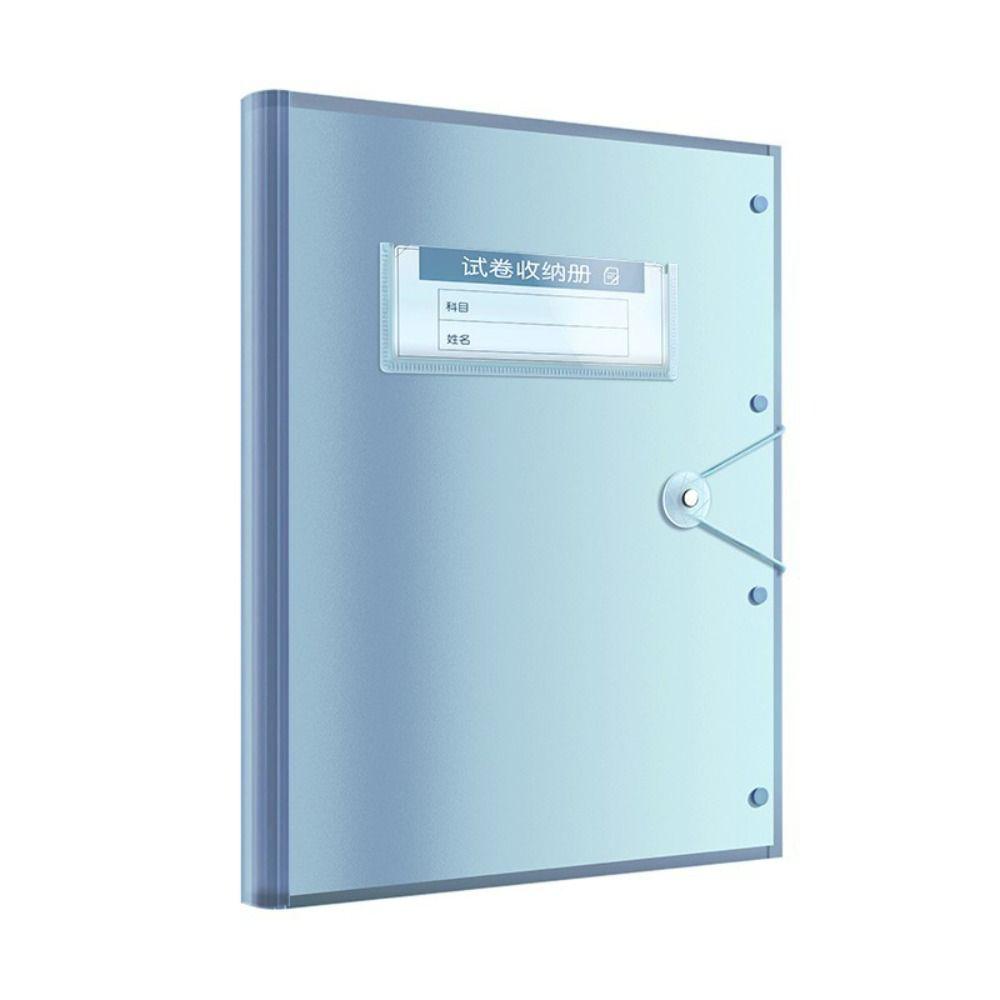 Waterproof Test Paper Storage Bag Large Capacity File Organizer Translucent Color File Folder