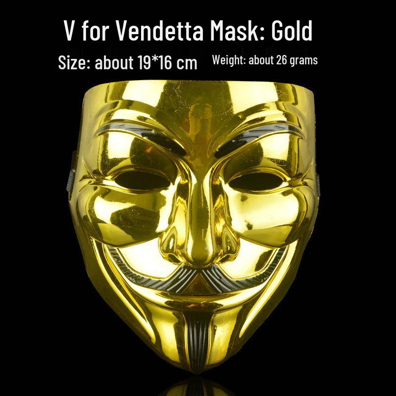 Мужская маска V для Вендетты на Хэллоуин, маскарадная - на все лицо, забавная, реквизит для выступлений