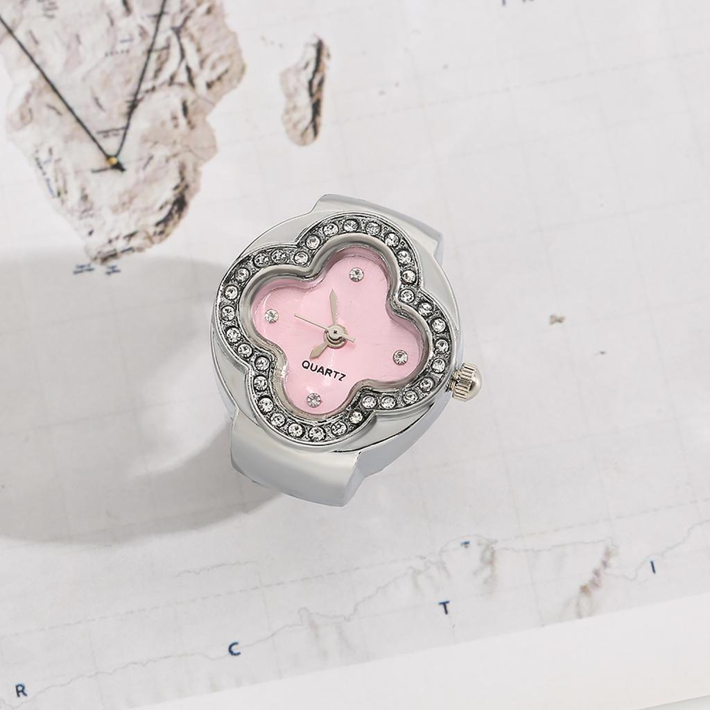 Часы-кольцо Модные квадратные часы в форме кольца Индивидуальность Креативное ретро-кольцо в стиле Электронные часы