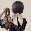 New Floral Ribbon Elastic Hair Bands Bow Fashion Headband Scarf Hair Rope Ties Women Headwear Girls Hair Accessories