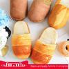 Плюшевые тапочки-еда, хлеб, гамбургер, тост, зимние, нескользящие, мягкие, домашние тапочки