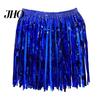 Soft Breathable Skirt Rain Dance Costume Streamer Fringe Half for Beach Parties Sequin Cheerleading Team Dress Adults Kids Adjustable Tassel
