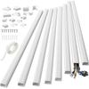 10Pcs 1 Set Wall Cord Cover Cable Concealer Complete Raceway Kit Wire Cables Hide Organizer
