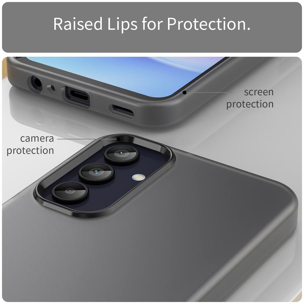 For Samsung Galaxy A15 4G/A15 5G Case TPU+PC Phone Back Cover Matte Translucent Design