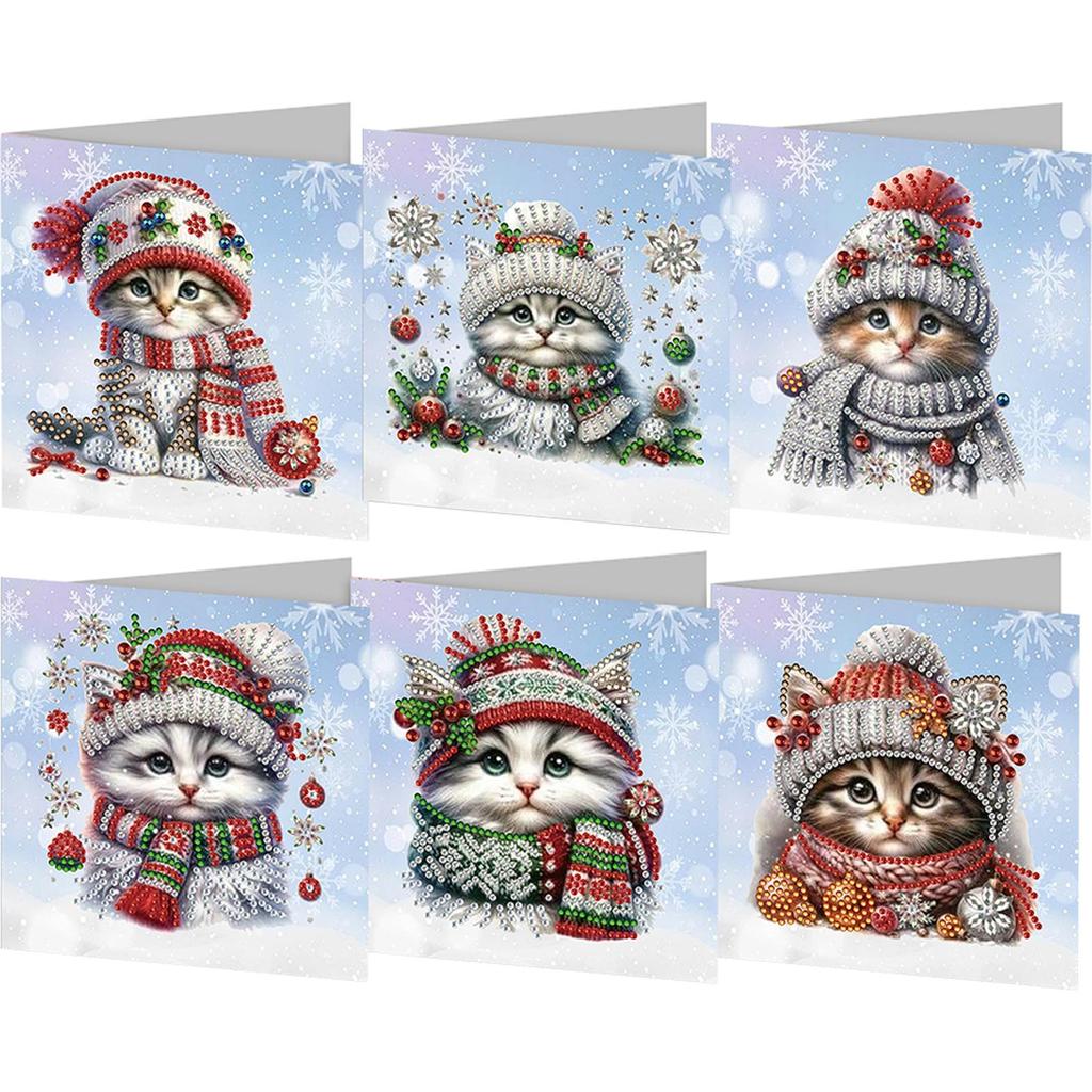 4-12 шт. 5D Стразы Искусство Поздравительная Открытка на День Рождения Ручная работа Алмазная Живопись Рождественская Фестивальная Открытка Открытка Благодарности Для Семьи А