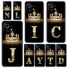 Diamond Crown Letter Phone Case For Xiaomi 12T 12 13 Pro Poco X3 NFC M3 F3 F4 M4 X4 Mi Note 10 11 Lite 10T 5G 11T 9T Soft Cover
