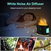 Oil Diffusers for Home Large Room,450ml Air Diffuser Humidifier with Bluetooth Speaker, White Noise and Remote, Flame Humidifier for Bedroom,Office,