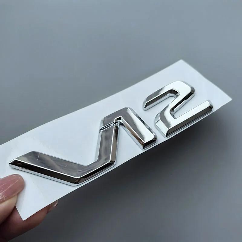 3D ABS Большие Плоские Буквы V12 Автомобильный Значок Багажник Крыло Шильдик Логотип Наклейка для mercedes-benz S400 S500 S600 Хромированный Глянцевый Черный