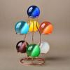 Ball Eggs Quartz Stand Metal Sphere Holder Multi-Colors Ball Display Base Can Be Placed Seven Balls