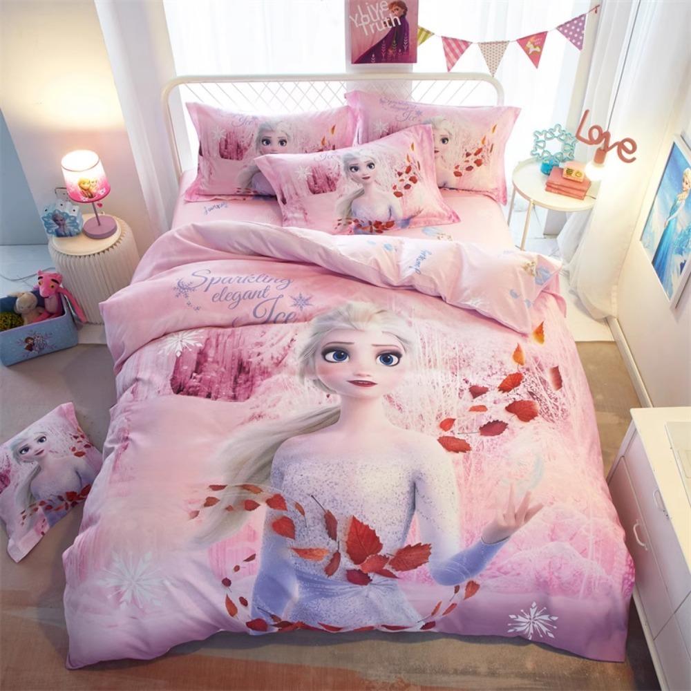 Мультяшный мотив Снежной королевы, Постельные комплекты из микрофибры, Детский пододеяльник для подростков и взрослых, Пододеяльник с мотивом принцессы