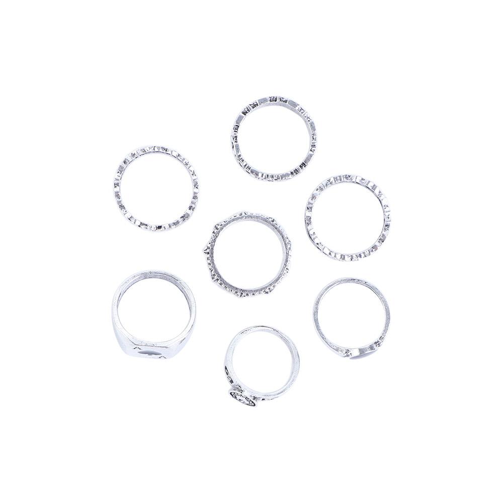 Retro Cool Heart Zinc Zinc Alloy Male Hip-hop Men Finger Ring Korean Style Ring Punk Style Irregular Ring