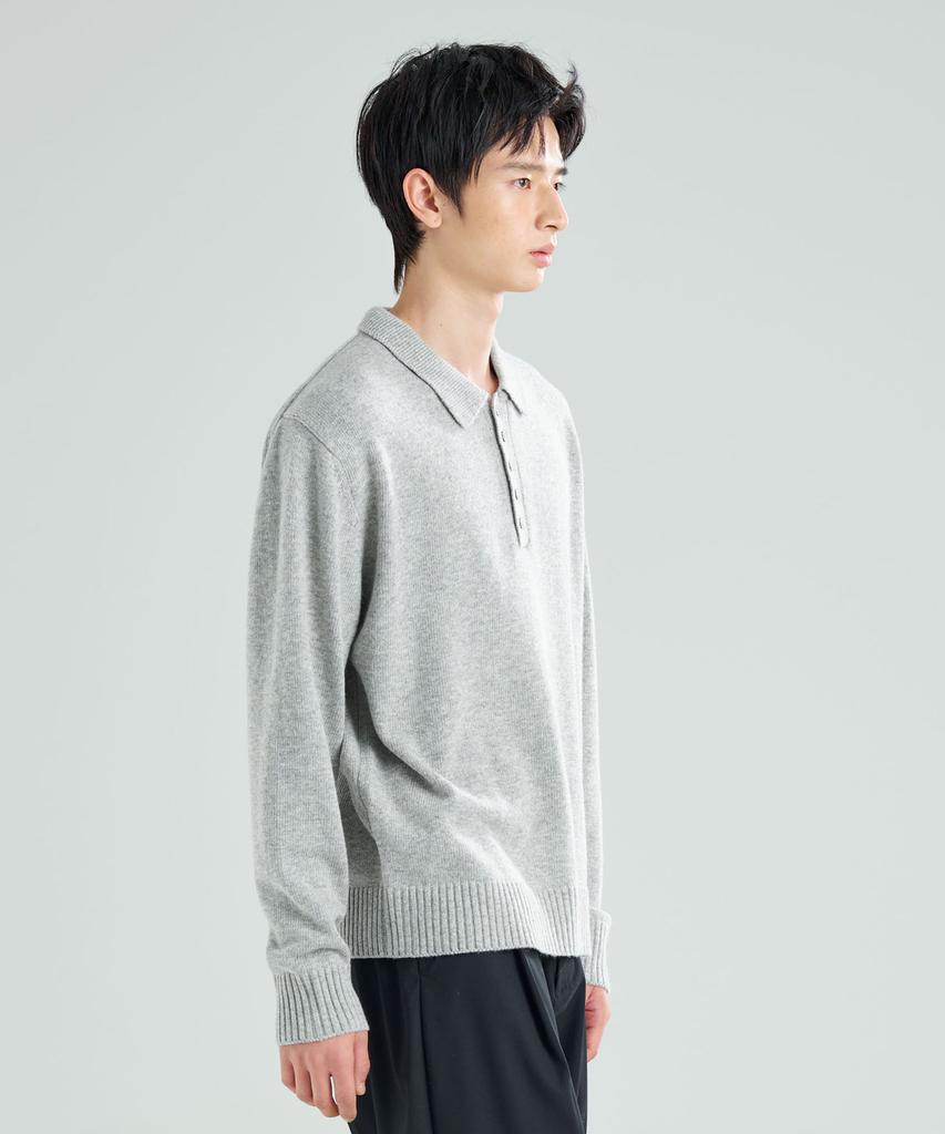 ZPLISH Wool Collared Knit Gray