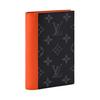 Louis Vuitton Монограмма Eclipse Дизайн с цветовыми блоками Логотип Канва с покрытием Держатель для паспорта Мужские Аксессуары Оранжевый M25838
