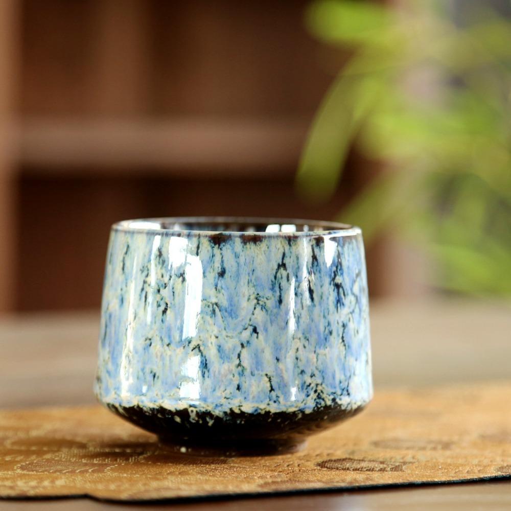 Глазурованные чашки для замены в печи Грубая керамика Чашка для эспрессо Винтажные японские керамические чашки Новая чашка для чая