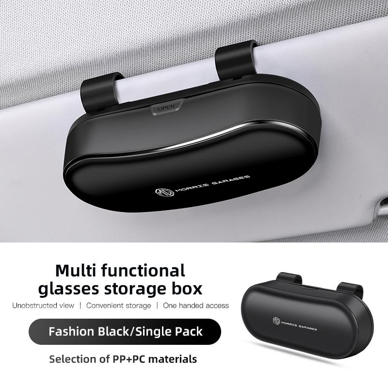 Car Visor Glasses Box Auto Sunglasses Storage Box For MG ZS MG3 MG5 MG6 MG7 GT GS Hector ZX EZS EHS MG3X-Cross EZS-Pure Electric aoi7