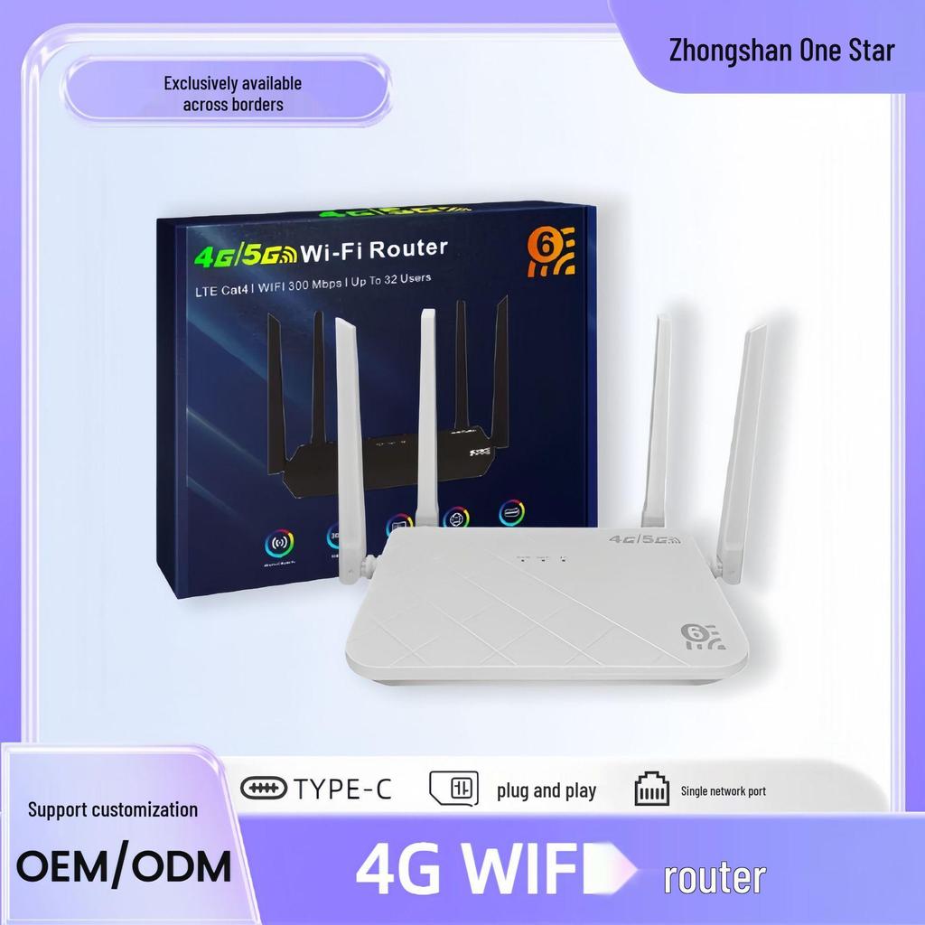 4G WiFi6 роутер с SIM-картой, 300 Мбит/с, один Ethernet-порт - Малайзия, Мьянма, Вьетнам CPE108.