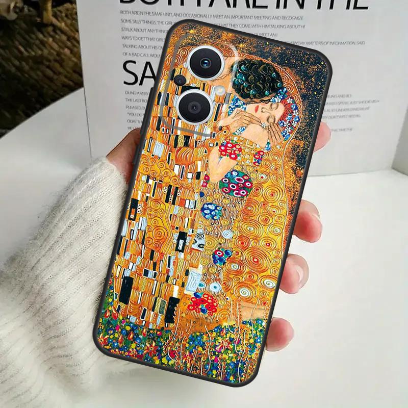 Чехол для телефона 'Поцелуй' Густава Климта для OPPO Reno 8 7 Lite 8T 11 12 13 14 14F 10 Pro OPPO Find X8 X6 X5 X9 Pro