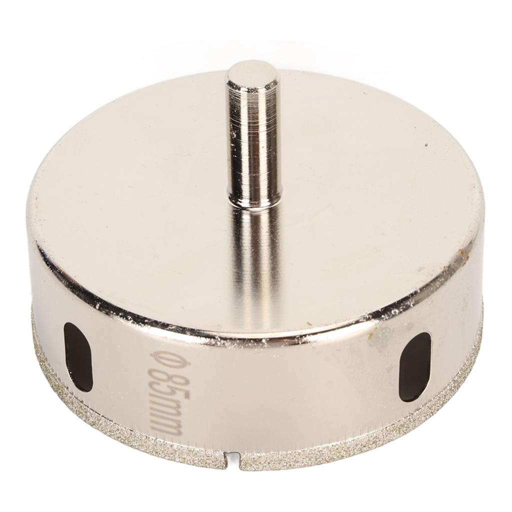 Алмазная коронка для сверления отверстий, режущий инструмент для стекла, керамики, фарфоровой плитки, стекла, мрамора, 85 мм, электроинструмент