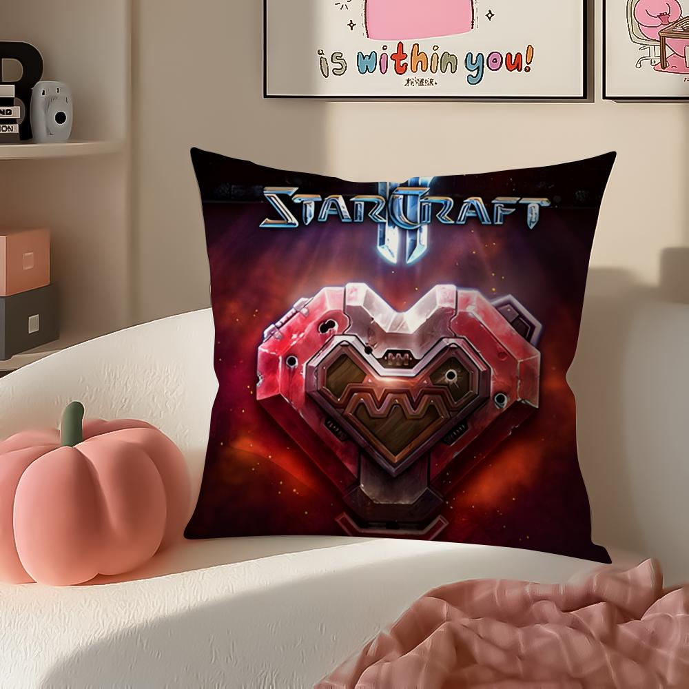 Game SciFi SStarCraft Cushion Cover Pillowcase Short Plush Invisible zipper Room Sofa Cushion Cover